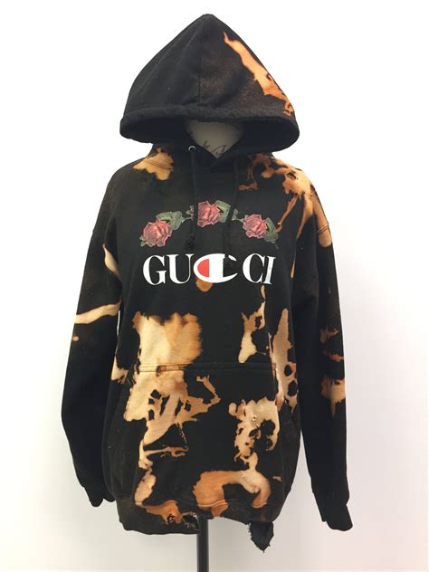 gucci distressed hoodie.